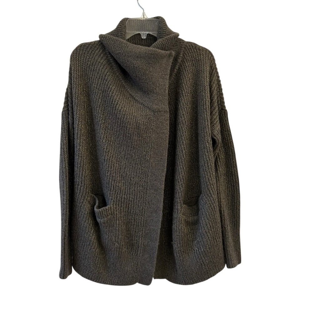 Abercrombie & Fitch Dark Gray/Brown Oversized Sweater XS
